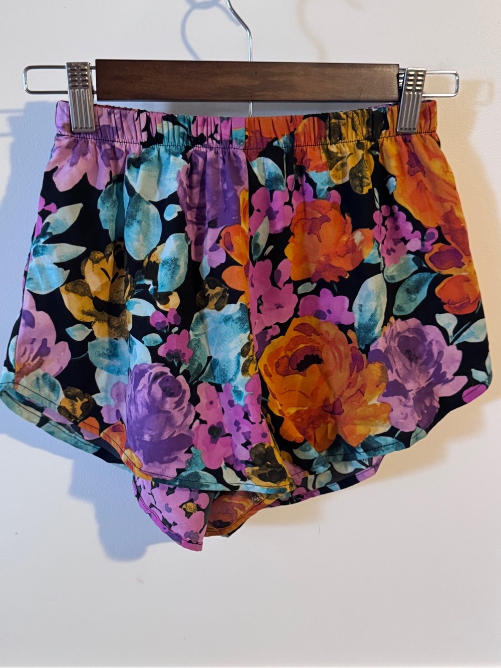 Ambiance Floral Elastic Waist Shorts